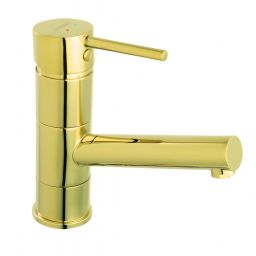 Ferro Fiesta Gold bateria umywalkowa stojąca złoty połysk BFI2AG