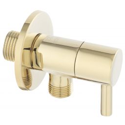Ferro Rotondo zawór kątowy z głowicą ceramiczną złoty Z296G
