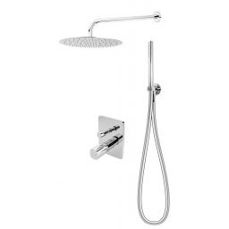 FDesign Meandro zestaw prysznicowy podtynkowy z deszczownicą chrom FD1-MDR-7PSET2-11