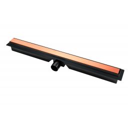 FDesign Kleome odpływ liniowy 60 cm z rusztem czarny/różowe złoto FD74036025