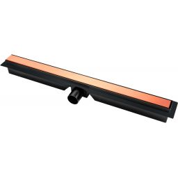 FDesign Kleome odpływ liniowy 70 cm z rusztem czarny/różowe złoto FD74037025