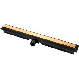 FDesign Kleome odpływ liniowy 70 cm z rusztem czarny/złoty FD74037055