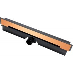 FDesign Kleome odpływ liniowy ścienny 60 cm czarny/różowe złoto FD74046025