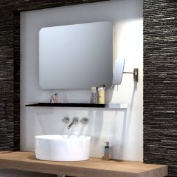 Geesa Mirror lusterko kosmetyczne 15x22,5 cm prostokątne chrom 911083