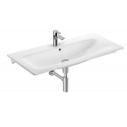 Geberit Selnova Square umywalka z szafką 100 cm zestaw meblowy biały/orzech włoski 501.246.00.1