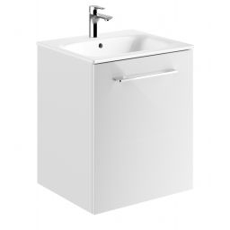 Geberit Selnova Square umywalka z szafką 55 cm zestaw meblowy biały połysk 501.248.00.1