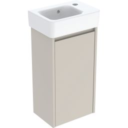 Geberit Selnova Square umywalka z szafką 36 cm biały połysk/piaskowoszary 504.130.DB.1