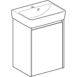 Geberit Selnova Square umywalka z szafką 50 cm piaskowoszary 504.132.DB.1