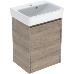Geberit Selnova Square umywalka z szafką 50 cm orzech 504.130.JR.1
