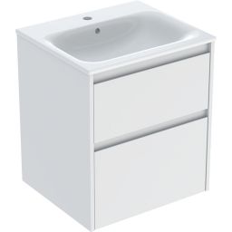 Geberit Selnova Square umywalka z szafką 55 cm białą 504.137.00.1