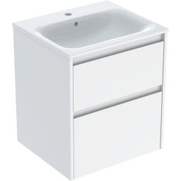 Geberit Selnova Square umywalka z szafką 55 cm białą 504.137.01.1