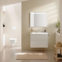 Geberit Selnova Square umywalka z szafką 55 cm białą 504.137.01.1