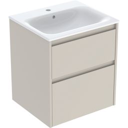 Geberit Selnova Square umywalka z szafką 55 cm piaskowoszary 504.137.DB.1