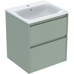 Geberit Selnova Square umywalka z szafką 55 cm szałwiowozielony 504.137.IK.1