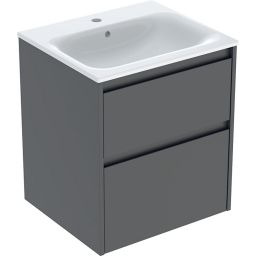 Geberit Selnova Square umywalka z szafką 55 cm lava 504137JK1