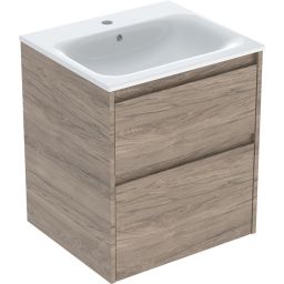 Geberit Selnova Square umywalka z szafką 55 cm orzech 504.137.JR.1