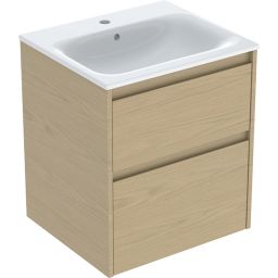 Geberit Selnova Square umywalka z szafką 55 cm dąb 504.137.PS.1