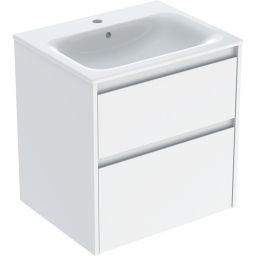 Geberit Selnova Square umywalka z szafką 60 cm białą 504.138.01.1