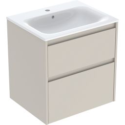 Geberit Selnova Square umywalka z szafką 60 cm piaskowoszary 504.138.DB.1