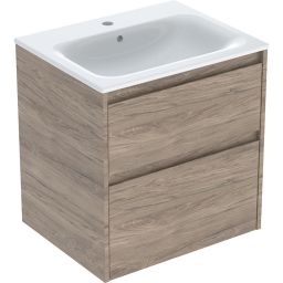 Geberit Selnova Square umywalka z szafką 60 cm orzech 504.138.JR.1