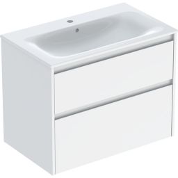Geberit Selnova Square umywalka z szafką 80 cm białą 504.139.01.1
