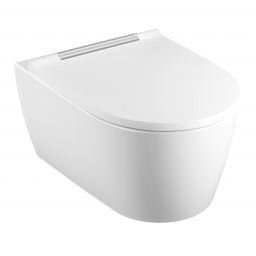 Geberit One miska WC z deską wolnoopadającą wisząca bez kołnierza spłukiwanie wirowe biały mat 500.202.JT.1