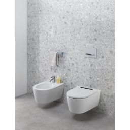 Geberit One miska WC z deską wolnoopadającą wisząca bez kołnierza spłukiwanie wirowe biały mat 500.202.JT.1