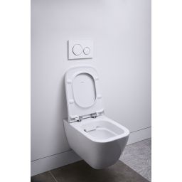 Geberit Smyle Square miska WC wisząca Rimfree KeraTect biała 500.208.01.8
