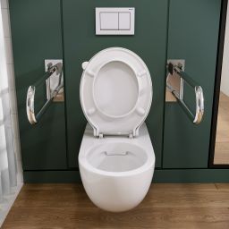 Geberit Selnova Comfort miska WC wisząca bez kołnierza dla niepełnosprawnych biały połysk 500.693.01.7