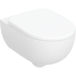Geberit Selnova Premium zestaw miska z deską wisząca bez kołnierza biały połysk 501.991.00.1