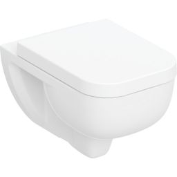 Geberit Selnova Square zestaw miska z deską wisząca bez kołnierza ze spłukiwaniem wirowym biały połysk 503.154.00.1