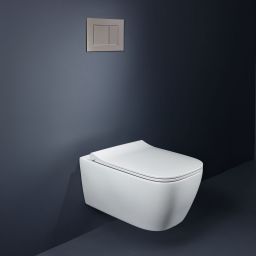 Geberit Smyle Square miska WC z deską wolnoopadającą wisząca bez kołnierza ze spłukiwaniem wirowym biały połysk 503.171.00.1
