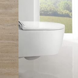 Geberit One miska WC wisząca bez kołnierza spłukiwanie wirowe z deską wolnoopadającą biały 500.201.01.1