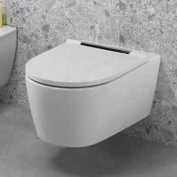 Geberit One miska WC z deską wolnoopadającą wisząca bez kołnierza spłukiwanie wirowe biały mat 500.202.JT.1