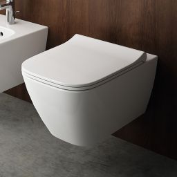 Geberit Smyle Square zestaw miska z deską wisząca bez kołnierza biały 500.683.00.2