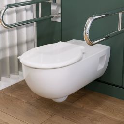 Geberit Selnova Comfort miska WC wisząca bez kołnierza dla niepełnosprawnych biały połysk 500.693.01.7