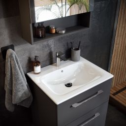 Geberit Selnova Square umywalka 60x48 cm prostokątna meblowa-wpuszczana biała 500.994.00.1