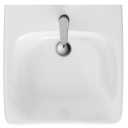 Geberit Selnova Compact umywalka 55x55 cm kwadratowa ścienna dla niepełnosprawnych biała 501.461.00.7