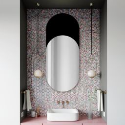 Guarda Calabria Black lustro 40x90 cm czarny/srebrny TOS-CAL-BLACK-40x90