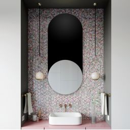 Guarda Carini Black lustro 40x90 cm czarny/srebrny TOS-CAR-BLACK-40x90