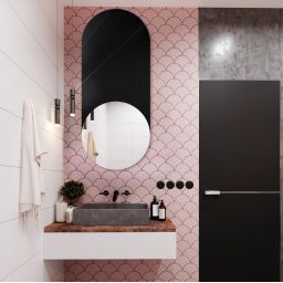 Guarda Carini Black lustro 40x90 cm czarny/srebrny TOS-CAR-BLACK-40x90