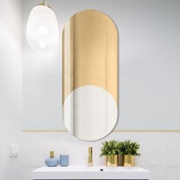 Guarda Carini Gold lustro 40x90 cm złoty/srebrny TOS-CAR-GOLD-40x90