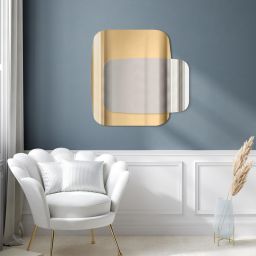 Guarda Opera no. 1 Gold lustro 65x80 cm złoty/srebrny TOS-OPE1-GOLD-65x80