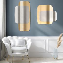 Guarda Opera no. 2 Gold lustro 50x110 cm złoty/srebrny TOS-OPE2-GOLD-50x110