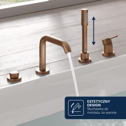 Grohe Essence bateria wannowo-prysznicowa nawannowa Brushed Warm Sunset 19578DL1