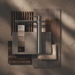 Grohe Lineare bateria umywalkowa stojąca Brushed Hard Graphite 23405AL1