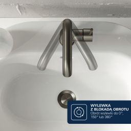 Grohe Essence bateria umywalkowa stojąca Brushed Hard Graphite 23462AL1