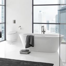 Grohe Essence bateria wannowo-prysznicowa wolnostojąca Brushed Hard Graphite 23491AL1
