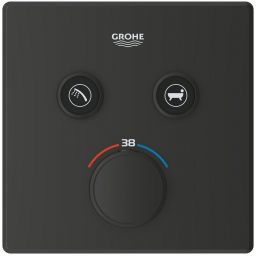 Grohe Grohtherm SmartControl bateria wannowo-prysznicowa podtynkowa z termostatem czarna 291242430