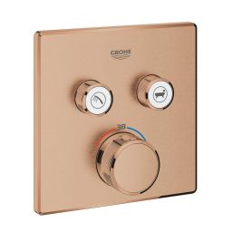 Grohe Grohtherm SmartControl bateria wannowo-prysznicowa podtynkowa z termostatem Brushed Warm Sunset 29124DL0